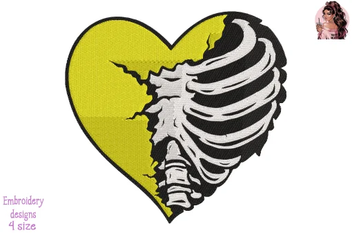 Dispatcher 911 Rib Cage Embroidery Design