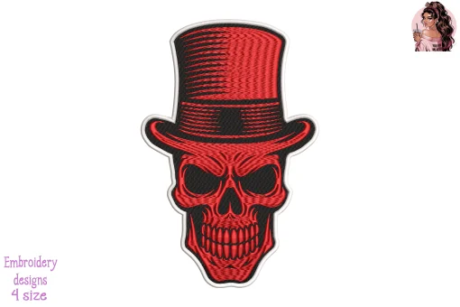 Crimson Gentleman Embroidery Design