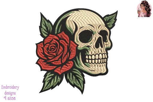 Floral Reaper Embroidery Design