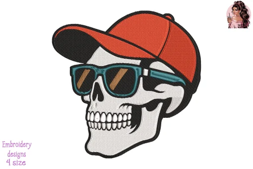 Skully Swag Embroidery Design
