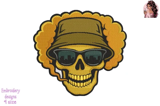 Skull Vibes Embroidery Design