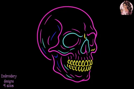 Glowing Bones Embroidery Design