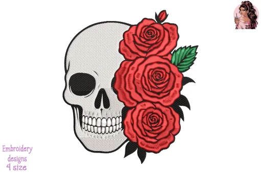 Rose of the Dead Embroidery Design