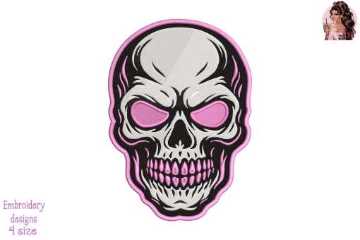 Pink Reaper Embroidery Design