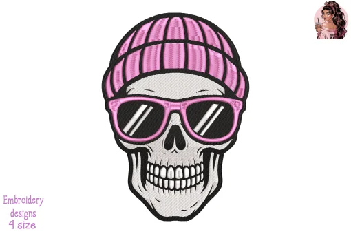 Pink Rebel Embroidery Design