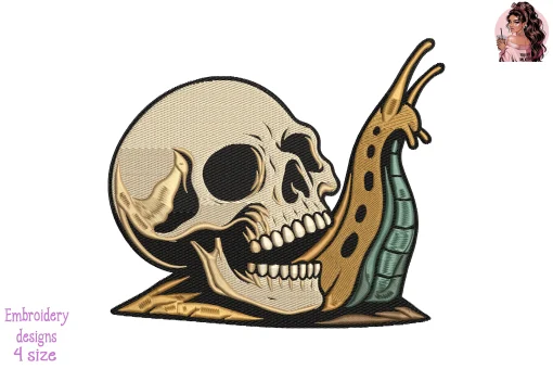 Creep and Skull Embroidery Design