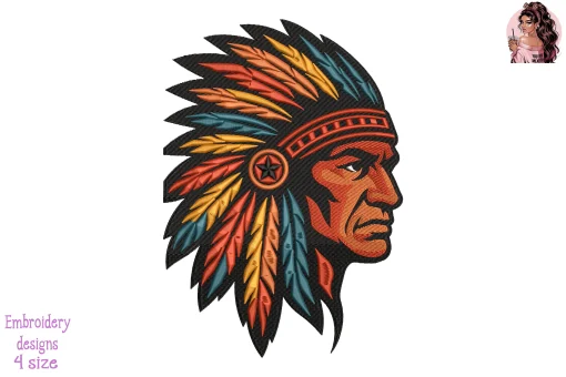 Pride of the Red Star Tribe Embroidery Design
