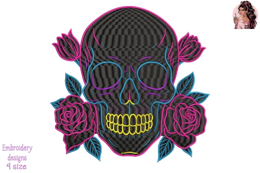 Floral Afterlife Embroidery Design