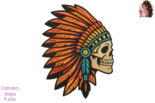 Skull Chief Legacy Embroidery Design